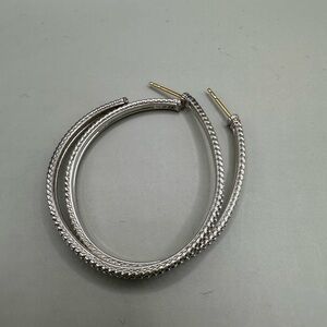 Judith Ripka sterling silver hoops
